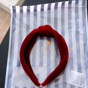 Burgundy velvet headband